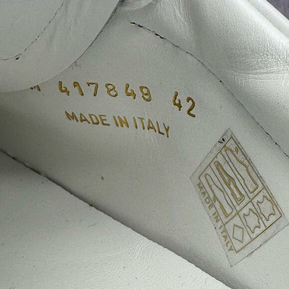 Saint Laurent 42 Classic Court White Low Leather Sneakers NEW 417849 - Picture 8 of 12